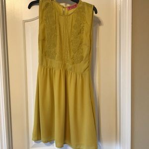 Almost Pink Mustard floral dress